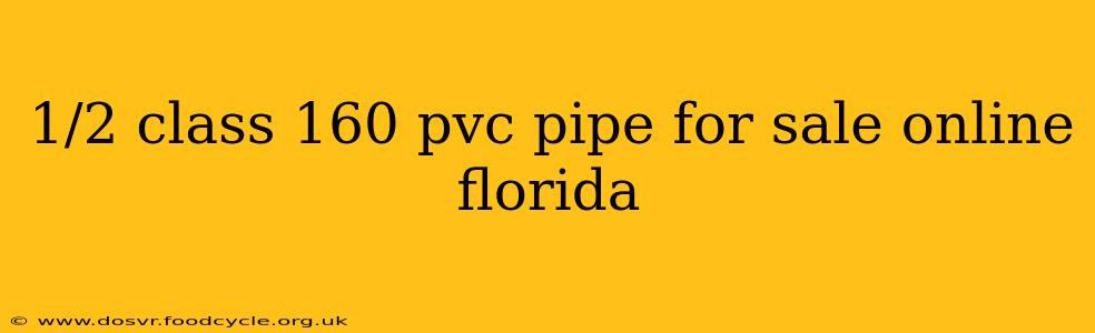 1/2 class 160 pvc pipe for sale online florida