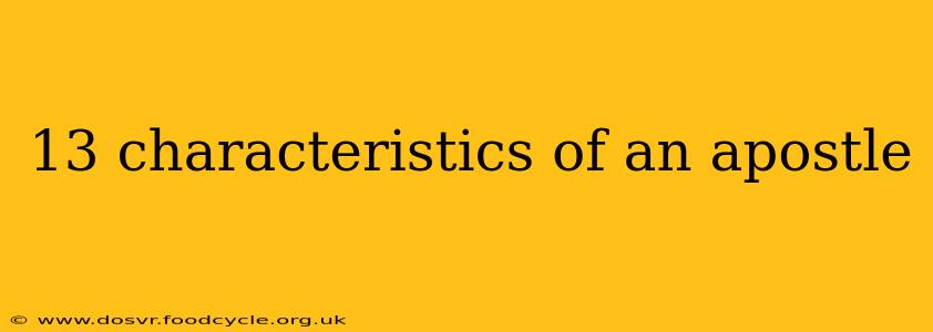 13 characteristics of an apostle