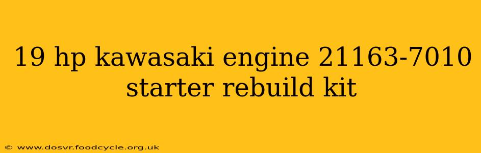 19 hp kawasaki engine 21163-7010 starter rebuild kit