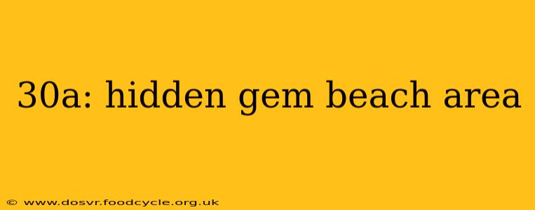 30a: hidden gem beach area