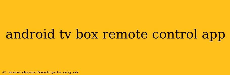 android tv box remote control app