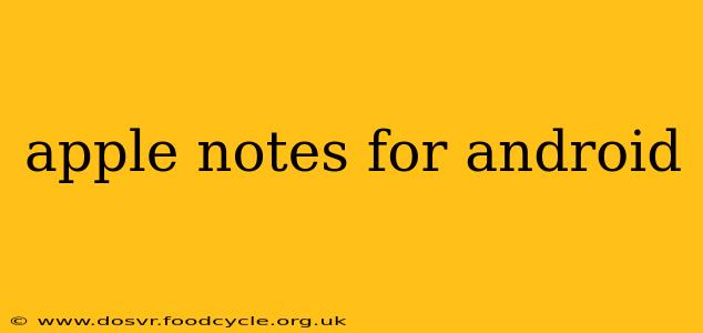 apple notes for android
