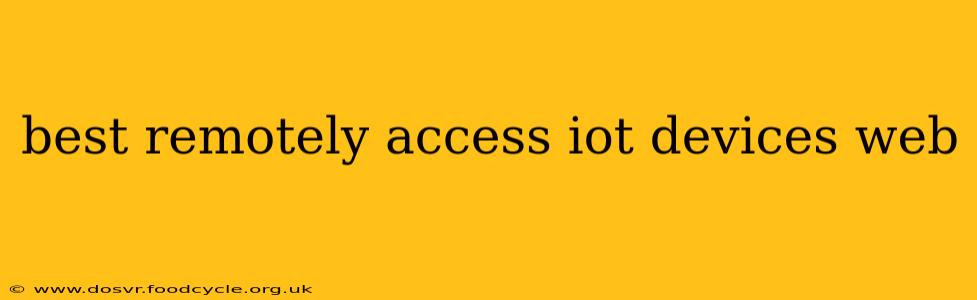 best remotely access iot devices web