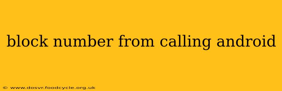 block number from calling android