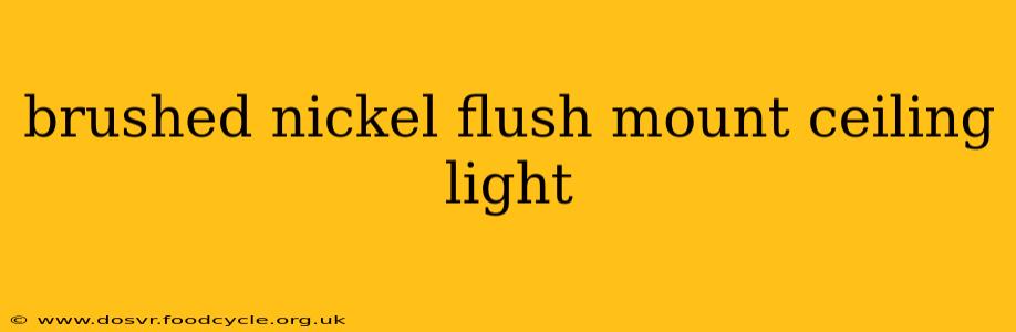 brushed nickel flush mount ceiling light