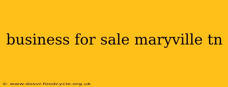 business for sale maryville tn