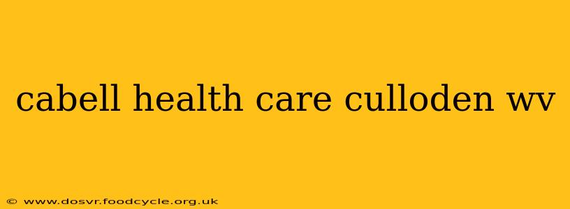 cabell health care culloden wv