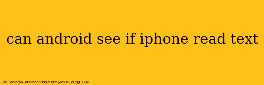 can android see if iphone read text
