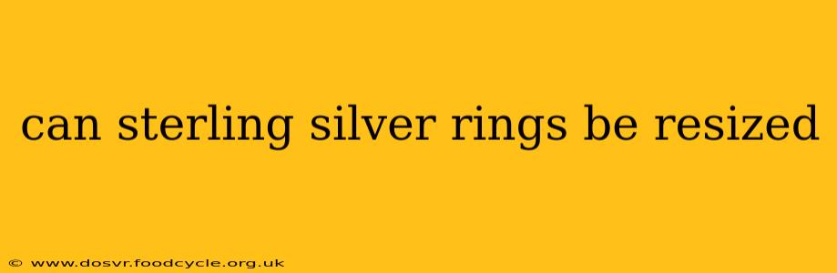 can sterling silver rings be resized