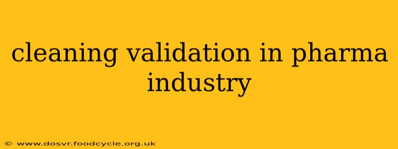 cleaning validation in pharma industry