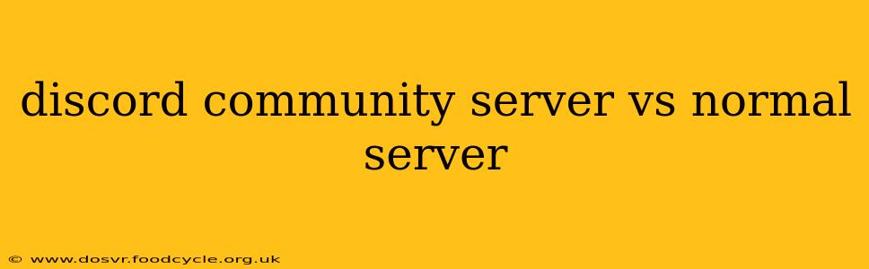discord community server vs normal server