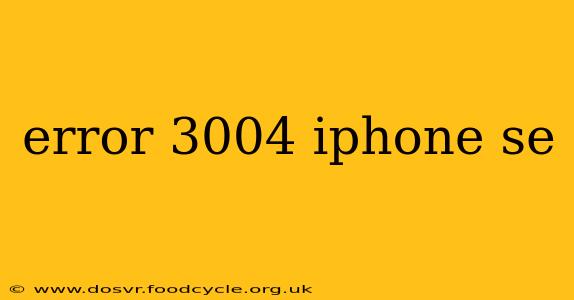 error 3004 iphone se
