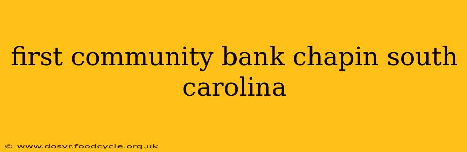 first community bank chapin south carolina