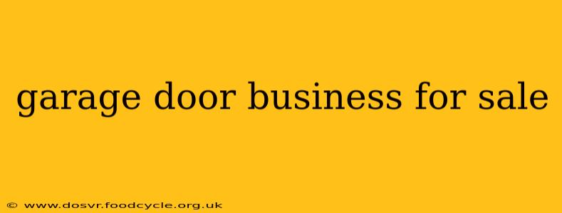 garage door business for sale