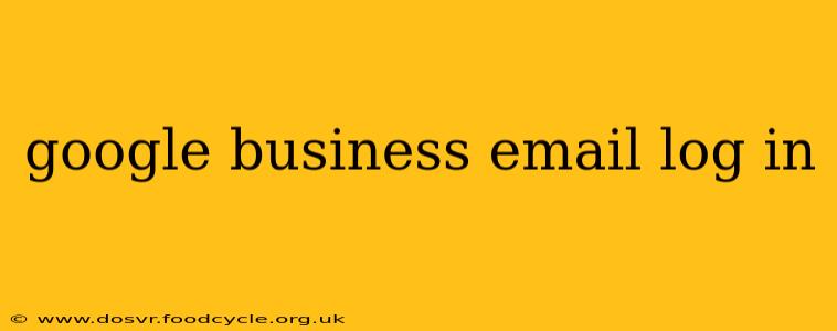google business email log in