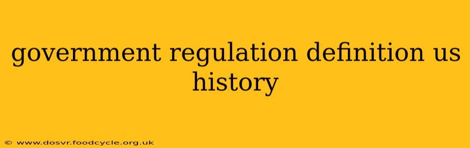 government regulation definition us history