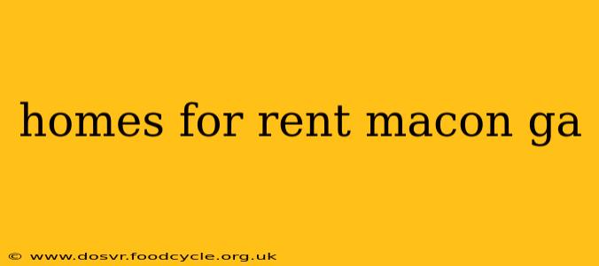 homes for rent macon ga