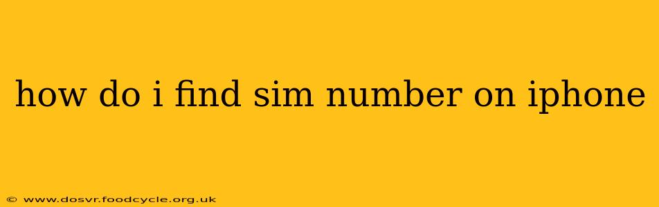 how do i find sim number on iphone
