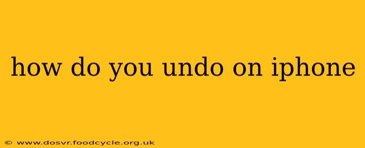 how do you undo on iphone