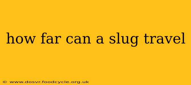 how far can a slug travel