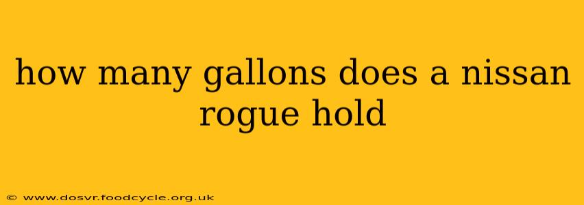 how many gallons does a nissan rogue hold