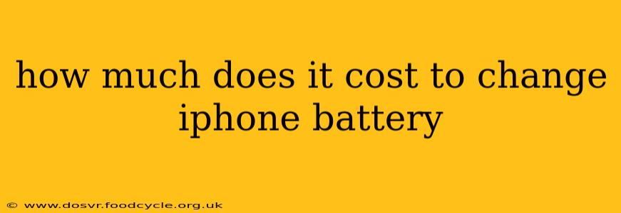 how much does it cost to change iphone battery