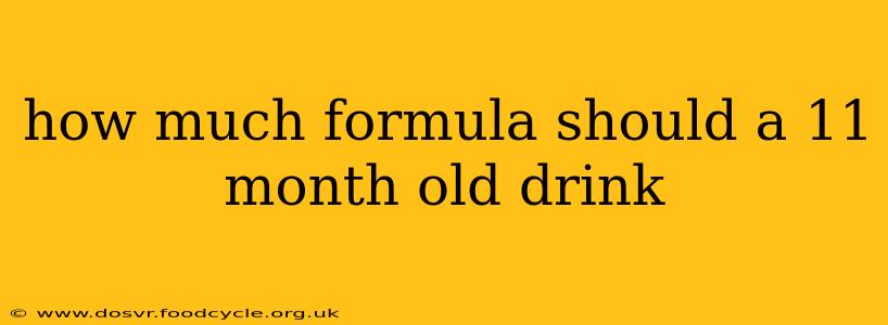 how much formula should a 11 month old drink