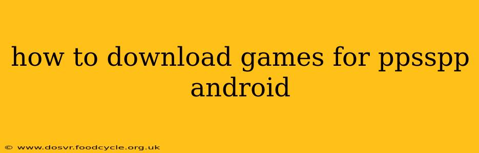 how to download games for ppsspp android