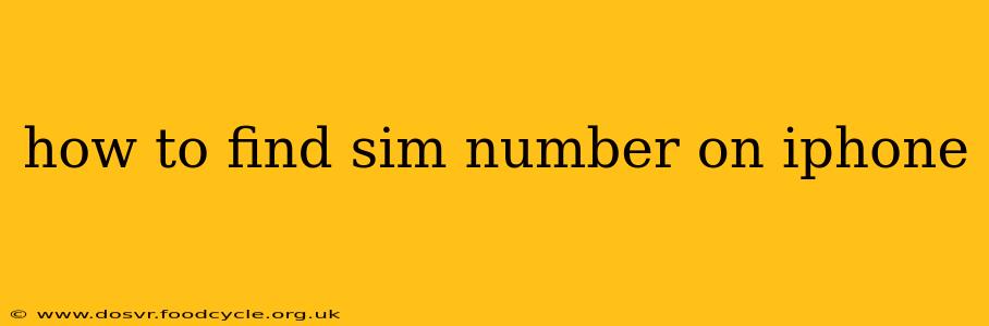 how to find sim number on iphone