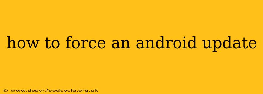how to force an android update