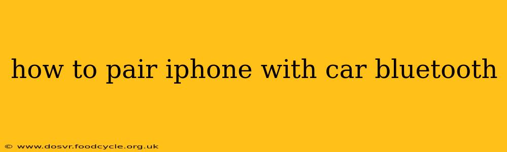 how to pair iphone with car bluetooth