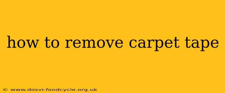 how to remove carpet tape
