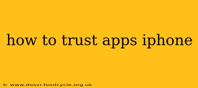 how to trust apps iphone