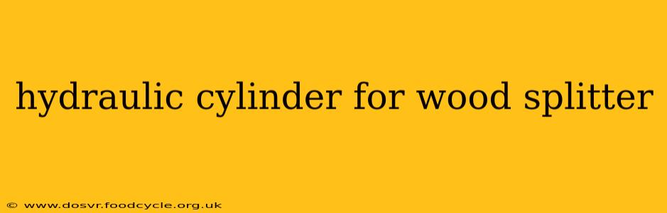 hydraulic cylinder for wood splitter
