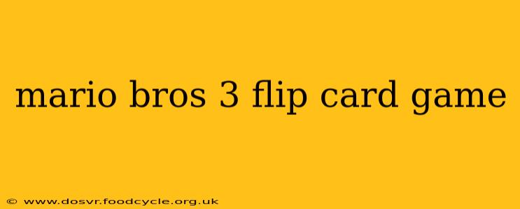 mario bros 3 flip card game