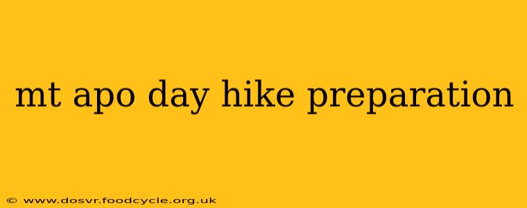 mt apo day hike preparation