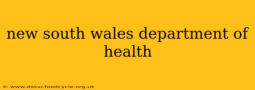 new south wales department of health
