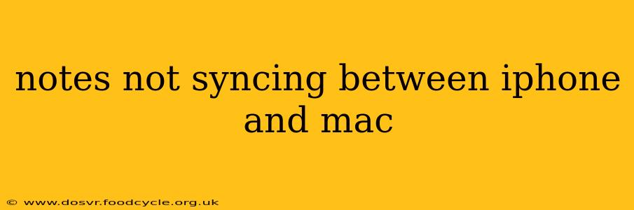 notes not syncing between iphone and mac