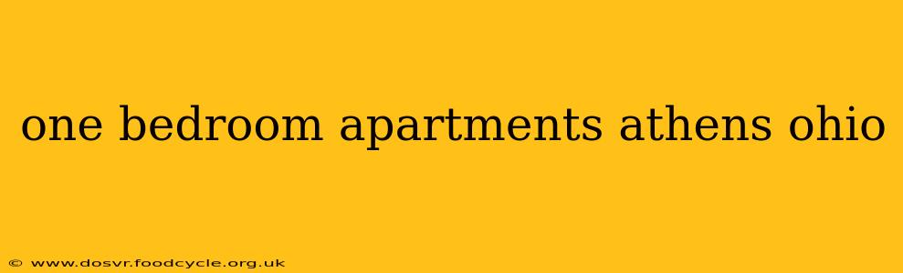 one bedroom apartments athens ohio