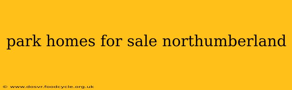park homes for sale northumberland