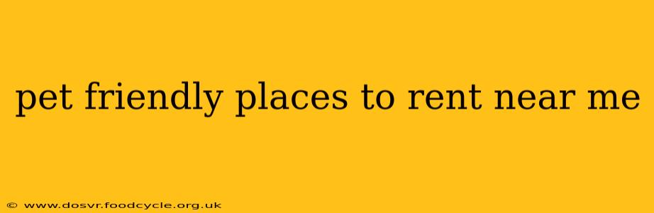 pet friendly places to rent near me