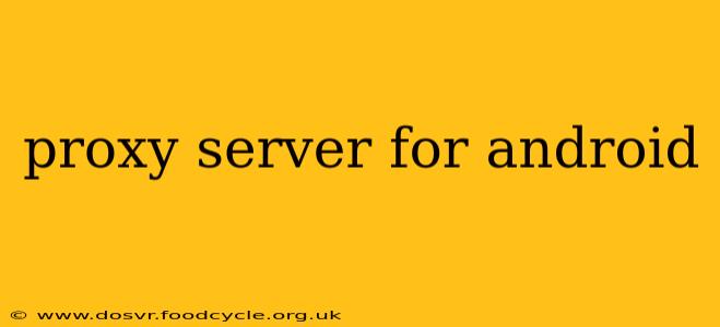 proxy server for android