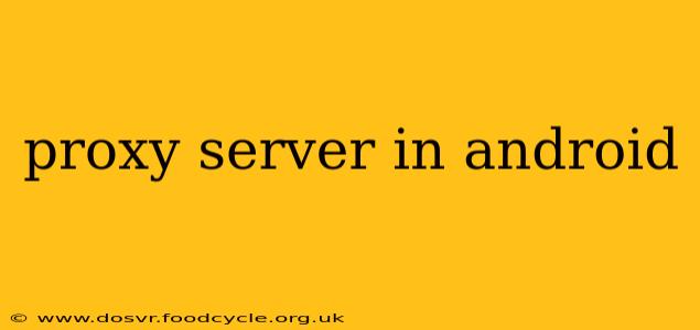 proxy server in android