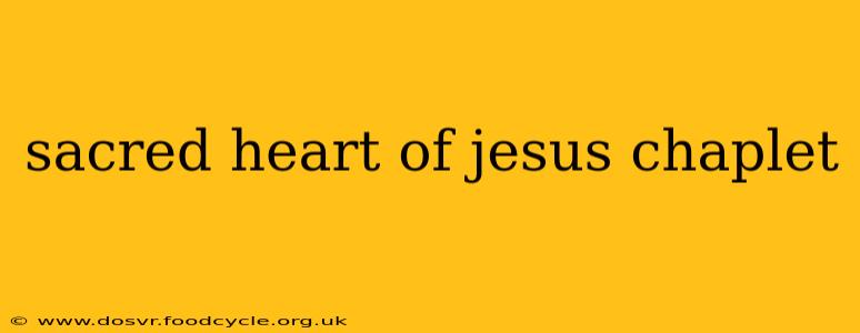 sacred heart of jesus chaplet
