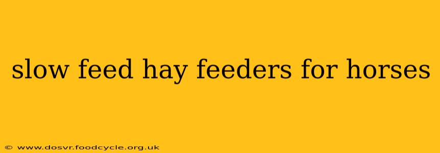 slow feed hay feeders for horses