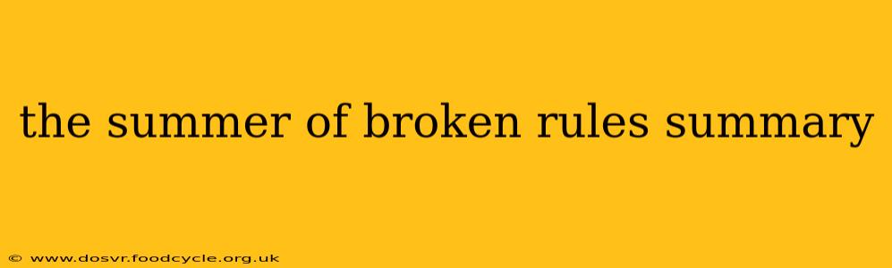 the summer of broken rules summary