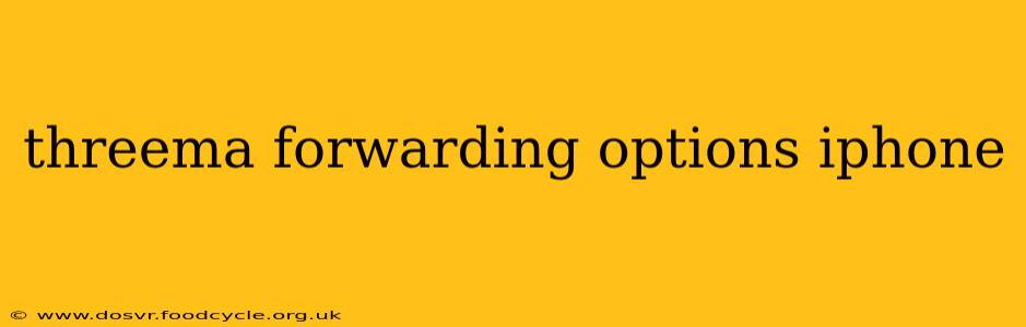 threema forwarding options iphone