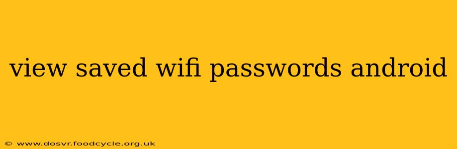 view saved wifi passwords android