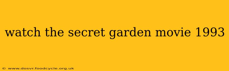 watch the secret garden movie 1993