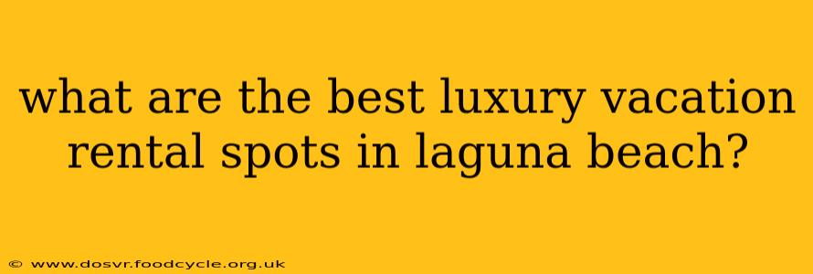 what are the best luxury vacation rental spots in laguna beach?